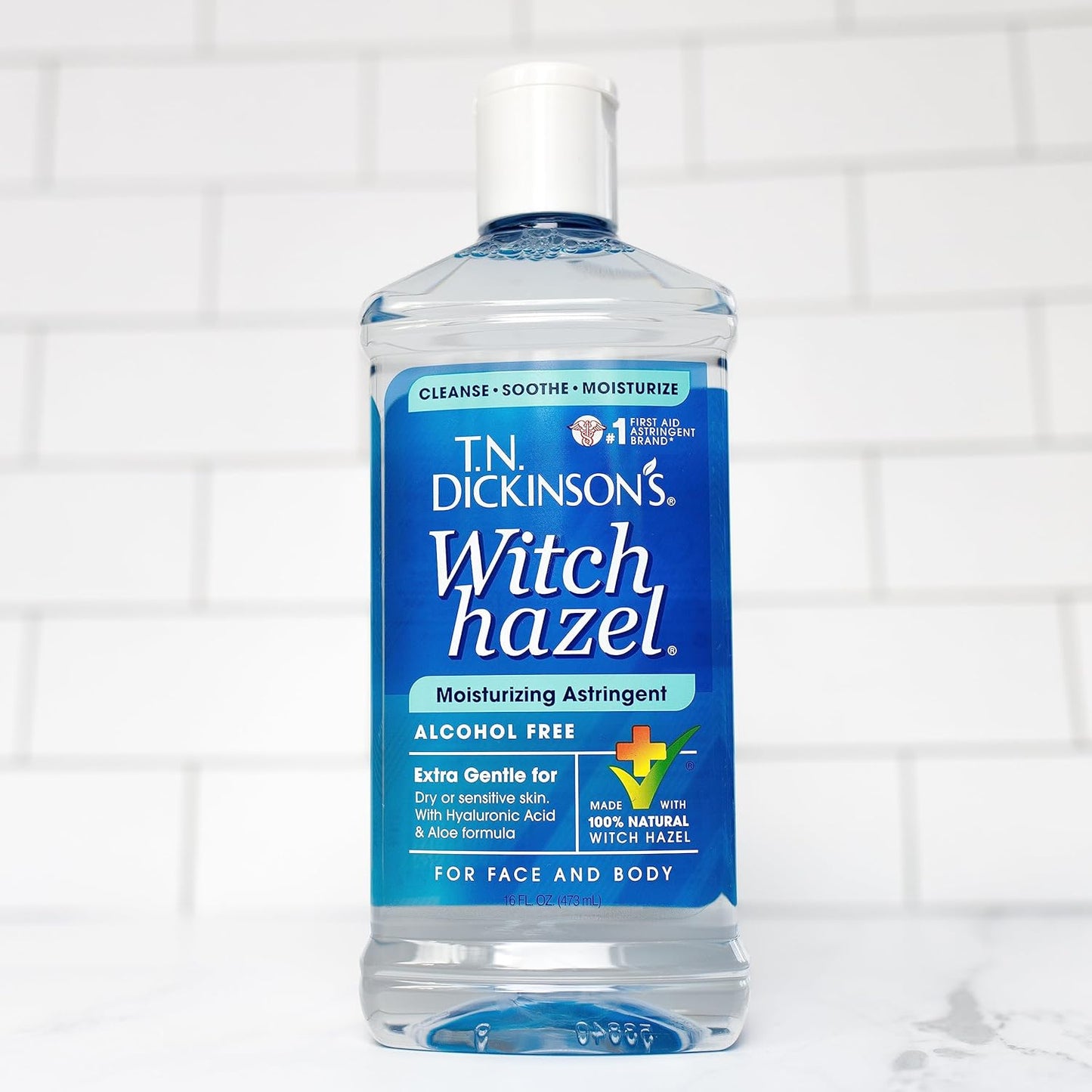 T.N. Dickinson's Witch Hazel Alcohol-Free Moisturizing Astringent, Made with 100% Natural Witch Hazel 16 oz (Pack of 2)