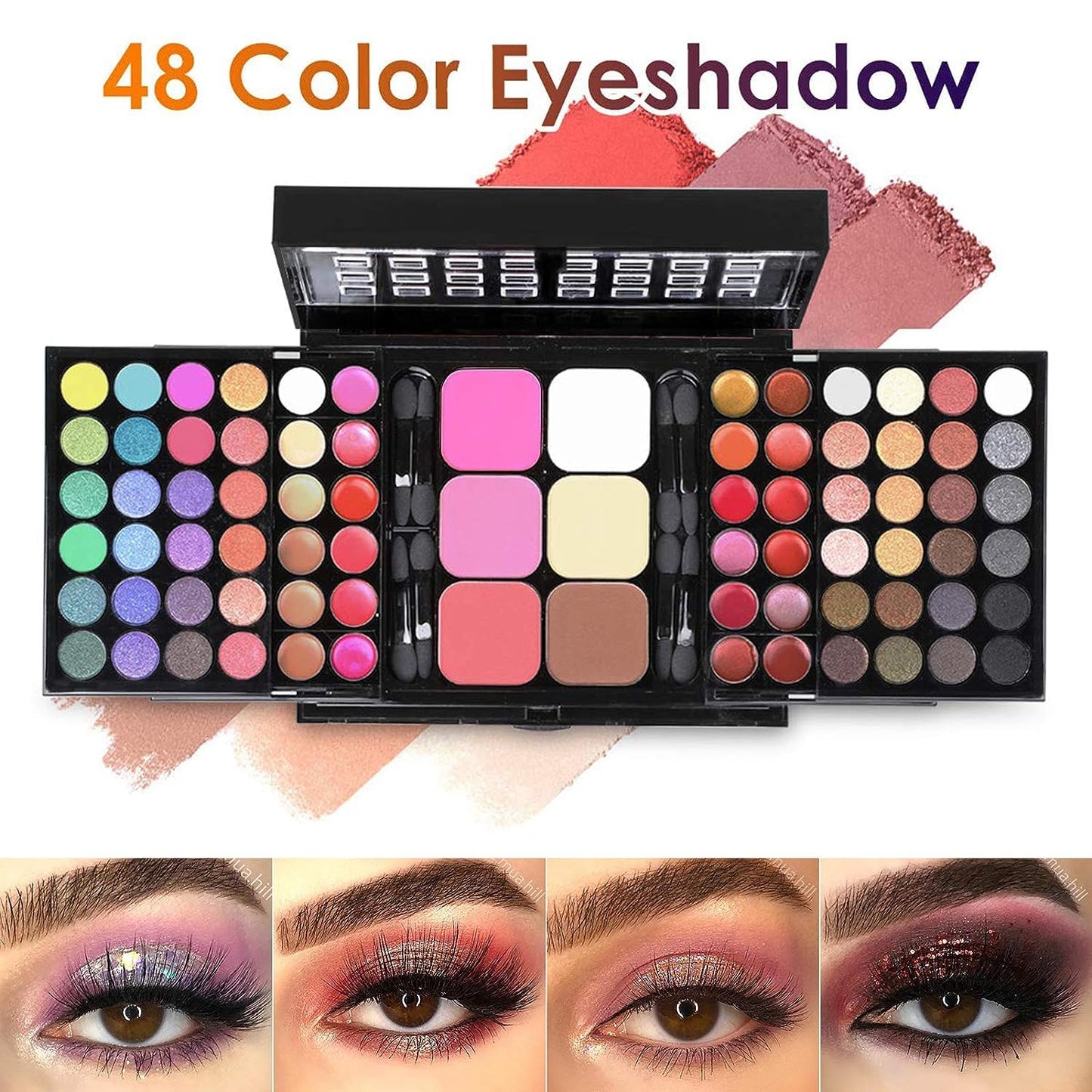 BONNIE CHOICE All in One Makeup Kit for Women Full Kit, Valentines Day Gifts Makeup Set, Include 48 Eyeshadow, 18 Lip Gloss, 3 Blusher, 6 Concealer, 3 Contour Powder, 4 Brushes, 1 Mirror