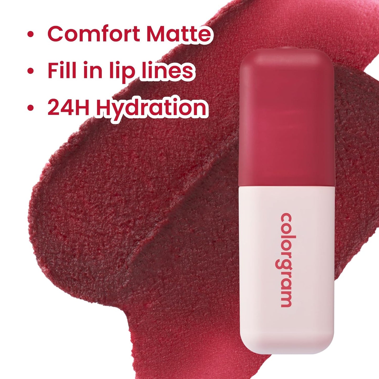 COLORGRAM NUDE BLUR TINT 14 MELLOW STRAWBERRY | Soft Velvet Matte Liquid Lipstick & Cheek Tint | Lightweight Blurring Tint for a Smooth & Airbrushed Finish | Long-Lasting & Non-Sticky Formula