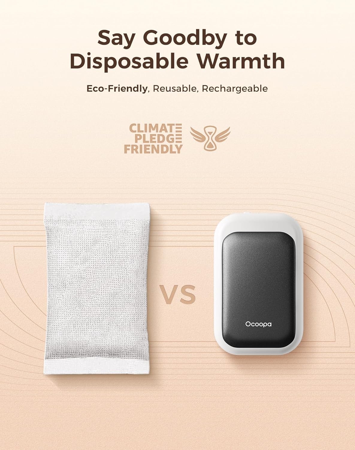 OCOOPA AI Magnetic Hand Warmers Rechargeable 2 Pack, 5000mAh Ultra-Thin Electric Glove Heater Handwarmer,UL Certified, Men Women Gifts for Christmas,Birthday,Winter Essentials,UT4 Young