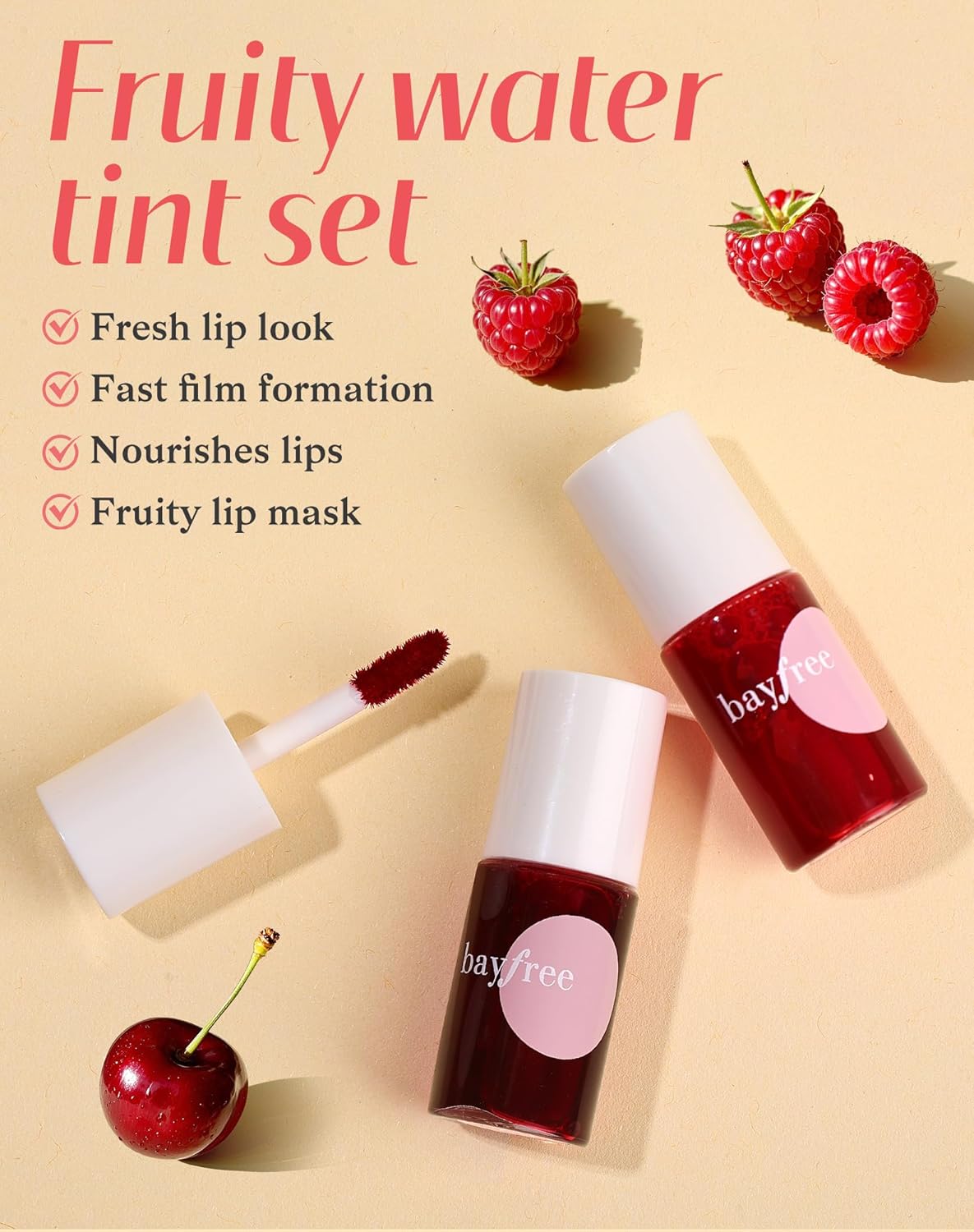 Lip Tint Stain Set, Lip Stain Long Lasting Lightweight Waterproof, Transfer-Proof, Non-sticky, Lip Makeup Matte Finish