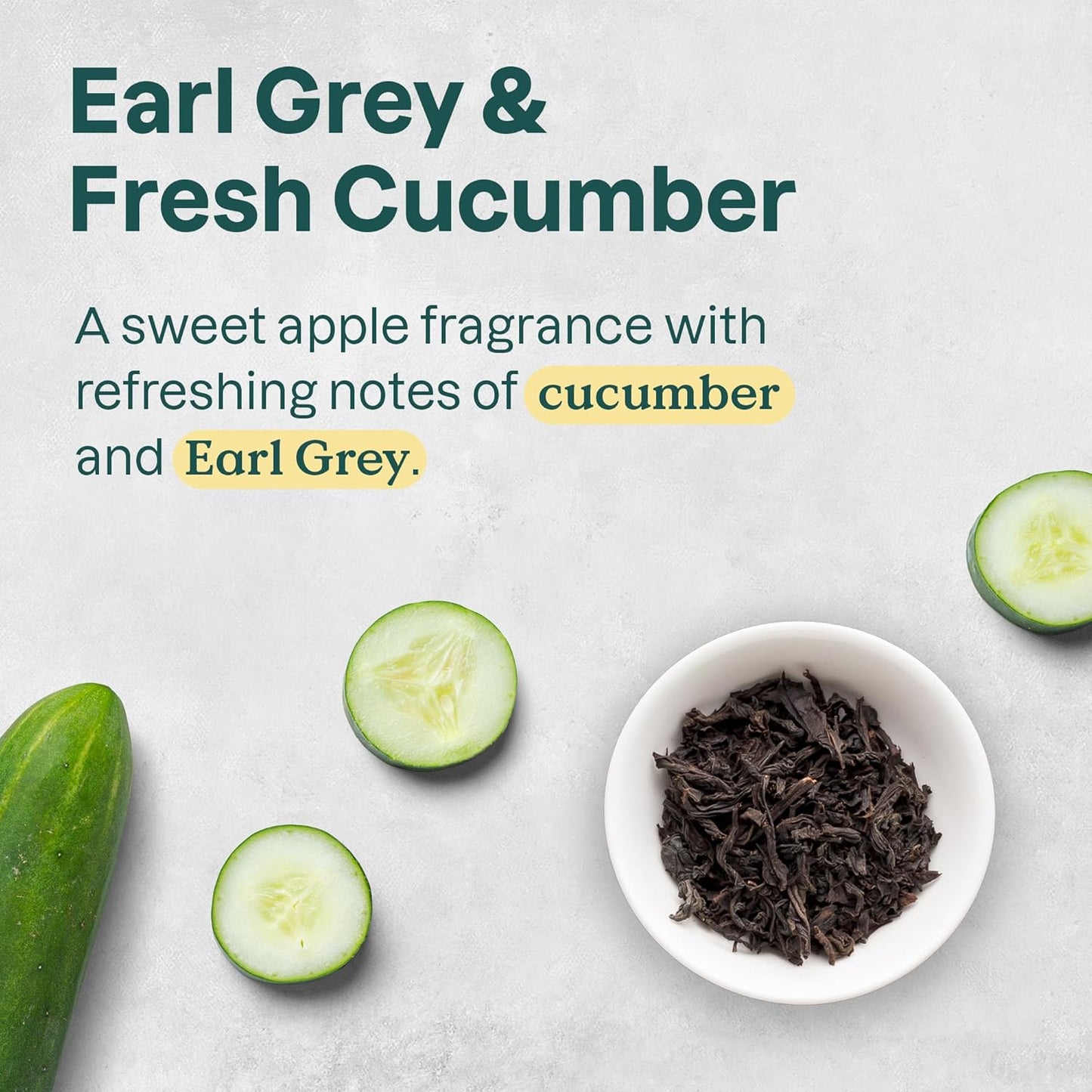 ATTITUDE Hand Cream, EWG Verified, Plant and Mineral-Based, Vegan Personal Care Products, Earl Grey & Fresh Cucumber Scent, 2.5 Fl Oz