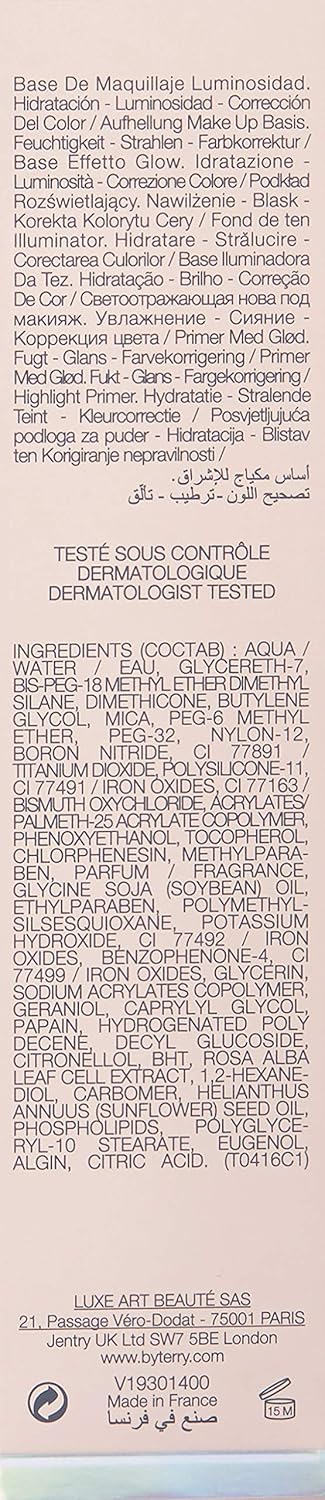 By Terry Brightening CC Serum, Hydrating, Brightening, Illuminating & Color Correcting Skin Primer For Your Face, Sunny Flash, 1 fl oz