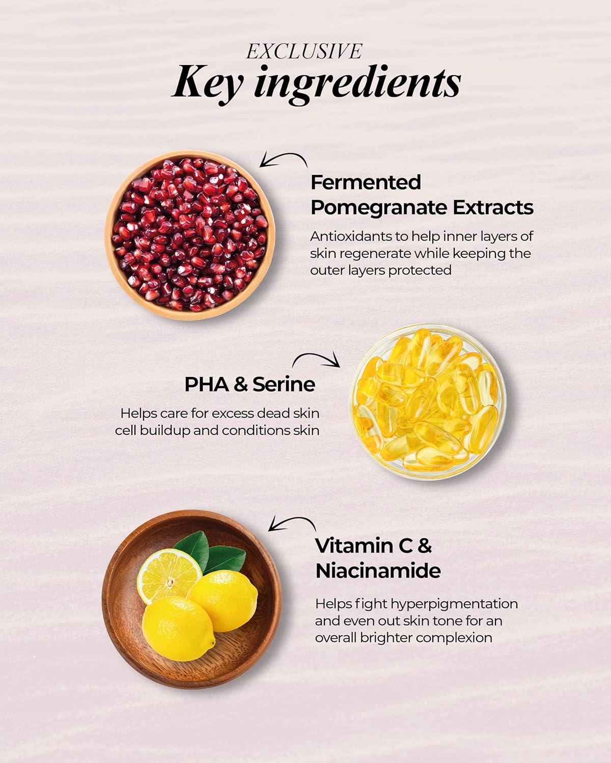 Sooryehan Ultimate Pomegranate (Skincare Set, 12.3fl oz) - Improved Skin Elasticity, Reduced Pores/Wrinkles & Gentle Exfoliation, Vitamin C, Adenosine & Niacinamide