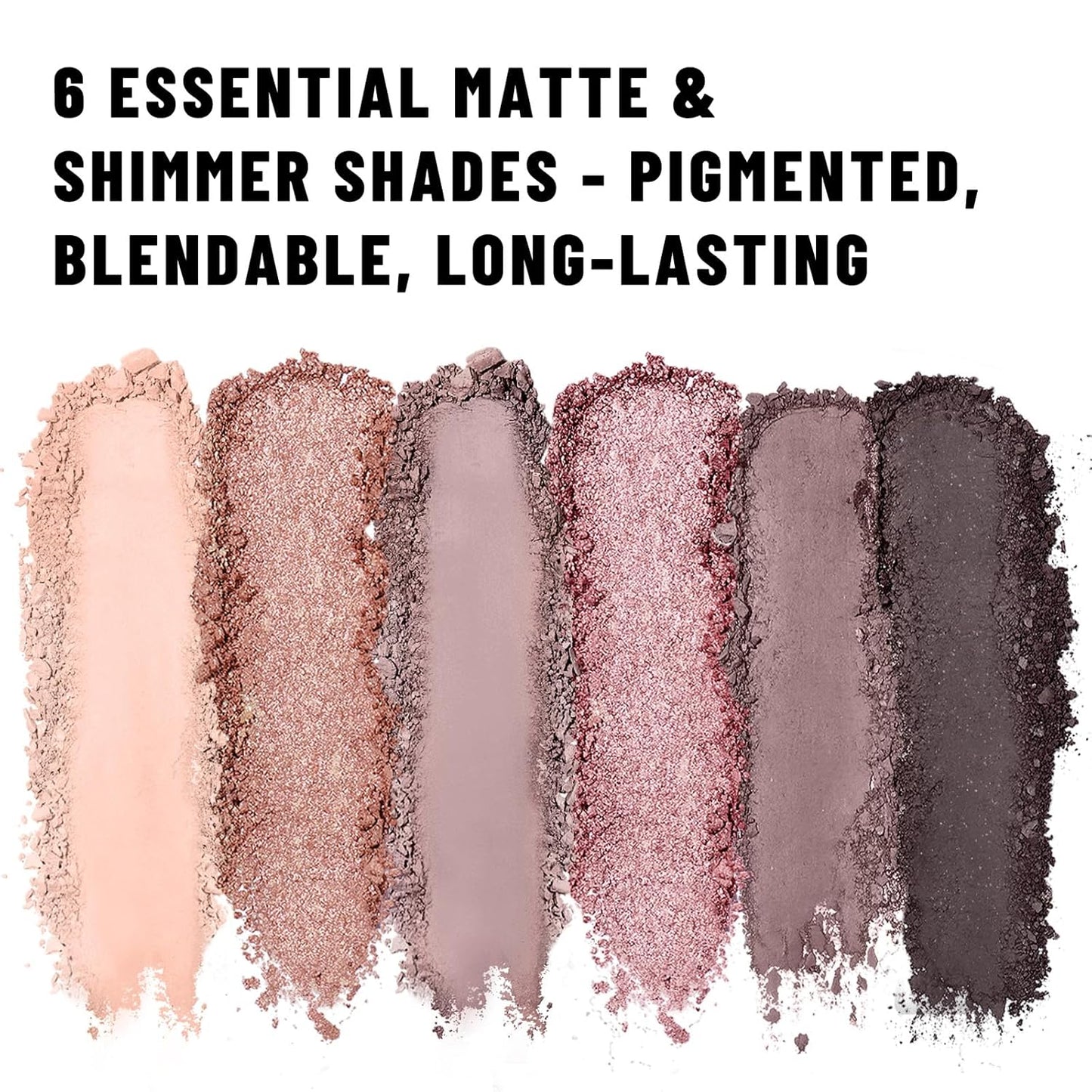 6 Colors Mini Eyeshadow Makeup Palette Rosy Neutral Nude Eye Shadow Shimmer & Matte Make Up Pallet with Mirror Highly Pigmented Long Lasting Waterproof Travel Size Gift Kit 02