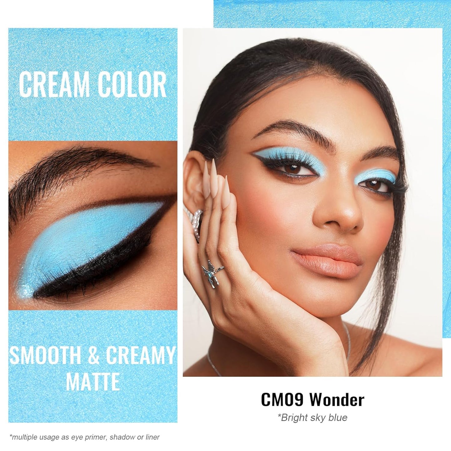 Oulac Matte Eyeshadow 3-in-1 Eyeshadow Eye Primer&Eyeliner Highly Pigmented Waterproof Smudge-proof Long Lasting Wear Smooth&Blendable Formula for Natural Look,Vegan & Cruelty-Free,CM09