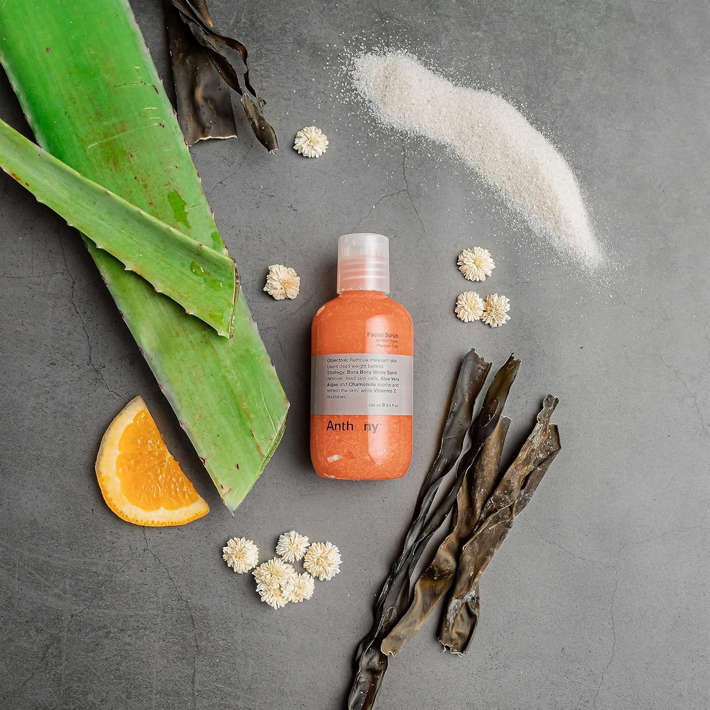 Anthony Facial Scrub – Men’s Exfoliating Face Wash with Vitamin C, Aloe, Chamomile and Algae for Deep Cleansing and Detoxifying 3.4 Fl Oz