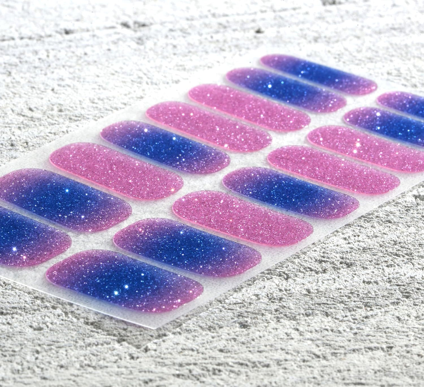 Nail Polish Strips, 32PCS Salon Quality Wraps, Long Lasting Gel Nail Stickers for Women Easy Apply& Remove (Nebula Purple)