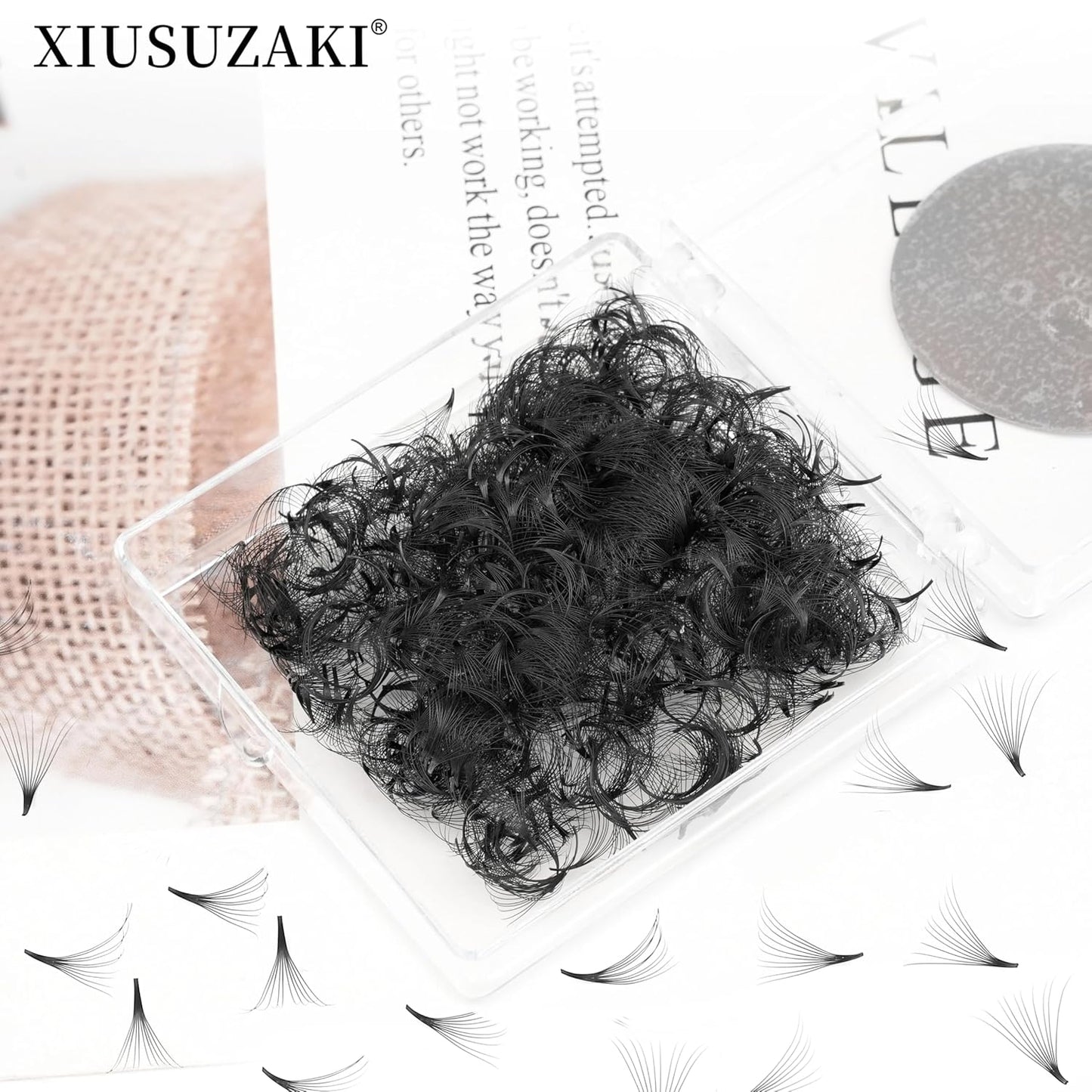 Premade Fans Eyelash Extensions 600 Fans 12D Volume Lash Extensions 0.03 Thickness Eyelash Extension C Curl Premade Lash Fans Mix 8-15mm Fluffy Soft Handmade Loose Fan(600Fans-12D-0.03-C,8-15mm)