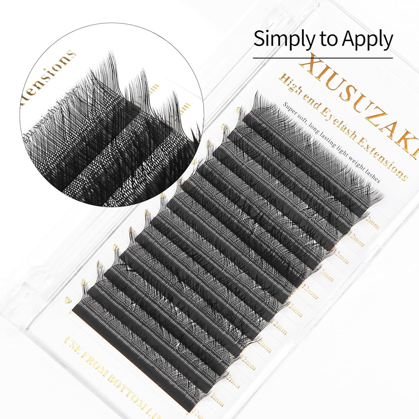 W Lash Extensions 5D Eyelash Extensions W Shape 0.07mm Thickness L Curl 9mm Premade Fans W Lashes Individual Lashes Matte Black 12 Rows False Eyelashes Volume Lashes(W-5D-0.07-L,9mm)