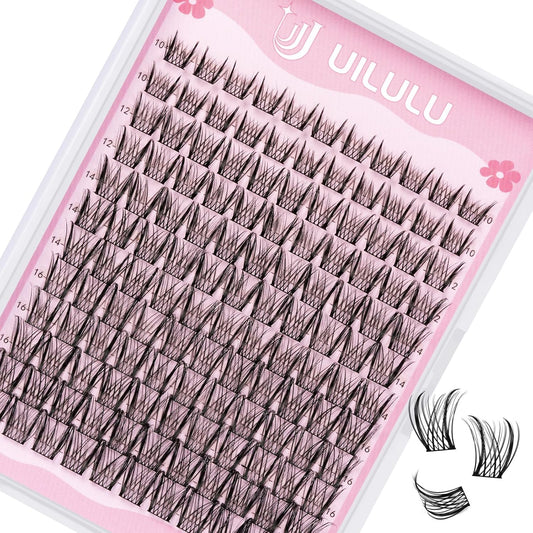 Lash Clusters D Curl Wispy Clusters Lashes 0.07D 10-18 MIX 132 Eyelashes Individual Lashes DIY Lash Extensions at Home False Lashes Wide Band Natural Eye Lash Clusters U09 Lash